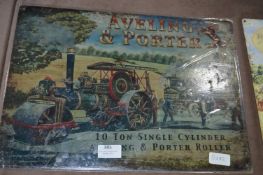 *Painted Metal Sign - Aveling & Porter Steam Roller