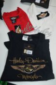 Three Harley Davidson Ladies Vests Sizes:One Mediu