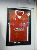 Framed & Signed Wales Rugby Union Shirt 2011