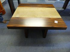 Rosewood Framed Coffee Table with Granite Inlet Top