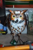 *Painted Metal Garden Ornament - Owl