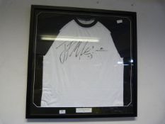 Framed & Singed BMW Williams F1 Team Shirt 0 - Juan Pablo Montoya 2003