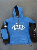 Harley Davidson Blue Fleece Hooded Jacket Size: Large