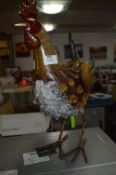 *Painted Metal Garden Ornament - Chicken