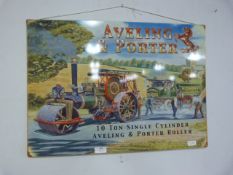 *Printed Metal Sign - Aveling & Porter Steamroller