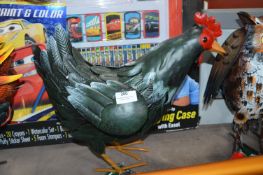 *Painted Metal Garden Ornament - Chicken