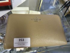 *Coach Zip Around Wallet