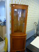 Walnut Effect Corner Display Unit