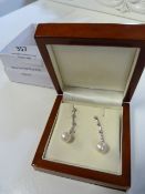 *Diamond & CFW Pearl Drop Earring