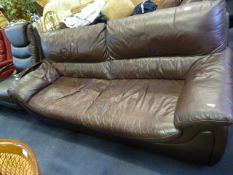 Brown Leather Sofa