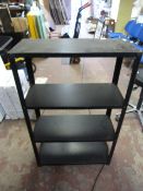 Set of Small Black Metal Shelves 70x140cm