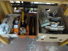 Three Boxes of Miscellaneous Tools Including Hamme
