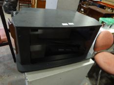 Glazed TV Stand with Shelves