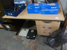 Workstation Desk in Beech Finish