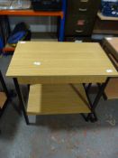 Wooden Office Table with Metal Legs