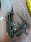 Two Antique Wooden Clamps