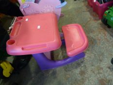 Small Pink Plastic Desk