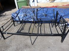 Two Reproduction Cast Iron Beds