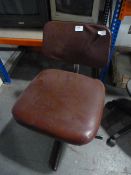 Rotating Office Chair with Faux Leather Seat & Bac