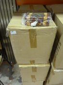 Six Cases Containing 36 Rectangular Biscuit Tins with Transparent Lids