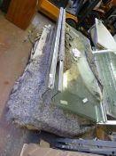 Pallet Containing Assorted Contemporary Curved Glass Shower Screens, Bath Panels, etc.