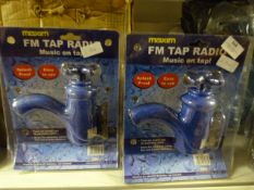Two Blue Novelty FM Tap Radios