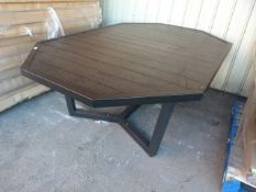 *Black Octagonal Garden Table