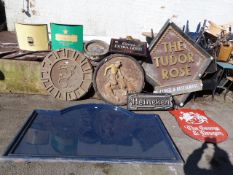 Quantity of Vintage Plastic & Fiberglass Pub Signs