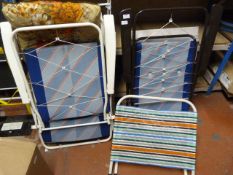 Five Deckchairs and a Folding Clothes Airer