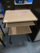 *Wooden Computer Table on Wheels