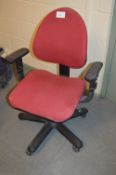 *Typists Gaslift Swivel Chair (Red)