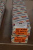 *Two Boxes of Ten 250mm Half Round Smooth Files