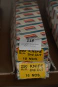 *Two Boxes of Ten 250mm Knife Second Cut Files