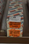 *Two Boxes of Ten 250mm Half Round Smooth Files