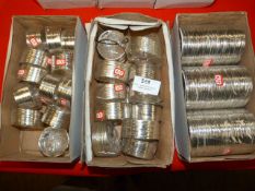 Three Boxes of White Metal Bracelets