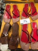 Box Containing Four Pairs of Asian Style Shoes (Assorted Colourways and Sizes)