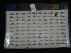 Tray Containing 100 Fashion Rings