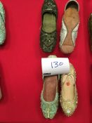 Box Containing Four Pairs of Asian Style Shoes (Assorted Colourways and Sizes)