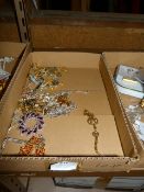 Tray Containing a Quantity of Asian and Costume Je