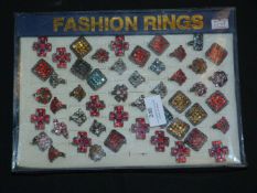 Tray Containing 50 Fashion Rings