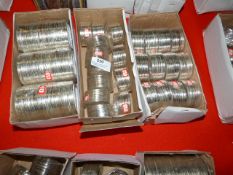 Three Boxes of White Metal Bracelets