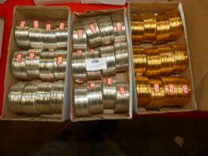 Two Boxes of White Metal and One Box of Yellow Met