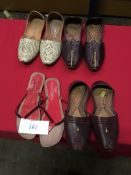 Box Containing Four Pairs of Asian Style Shoes (Assorted Colourways and Sizes)