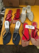 Box Containing Four Pairs of Asian Style Shoes (Assorted Colourways and Sizes)