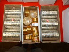 Two Boxes of White Metal and One Box of Yellow Met