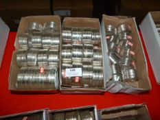 Three Boxes of White Metal Bracelets