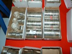 Three Boxes of White Metal Bracelets