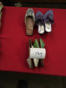 Box Containing Four Pairs of Asian Style Shoes (Assorted Colourways and Sizes)