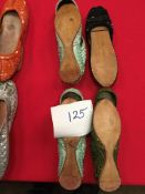 Box Containing Four Pairs of Asian Style Shoes (Assorted Colourways and Sizes)