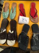 Box Containing Four Pairs of Asian Style Shoes (Assorted Colourways and Sizes)